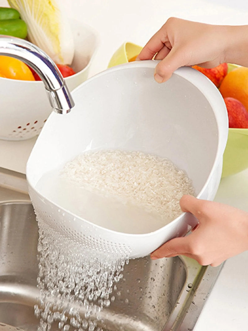 Tigela Escorredora Multifuncional para Arroz, Frutas e Legumes