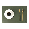 Jogo Americano de Mesa Estilo Nórdico em Couro Dupla Face – Térmico, Impermeável e Resistente a Óleo (Retangular)