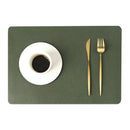 Jogo Americano de Mesa Estilo Nórdico em Couro Dupla Face – Térmico, Impermeável e Resistente a Óleo (Retangular)