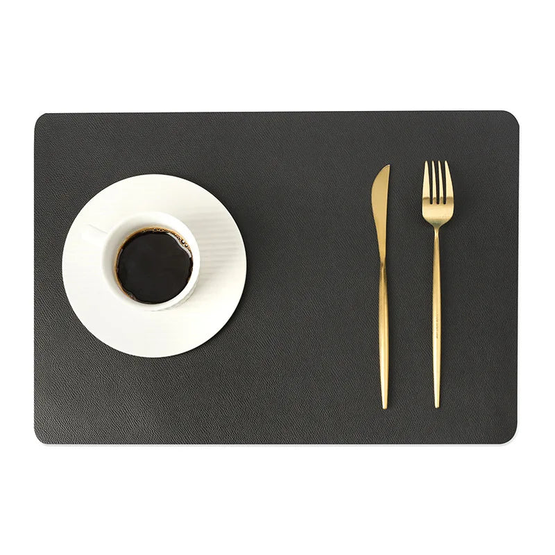 Jogo Americano de Mesa Estilo Nórdico em Couro Dupla Face – Térmico, Impermeável e Resistente a Óleo (Retangular)